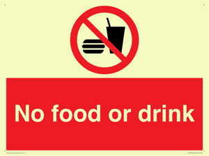 No food or drink
